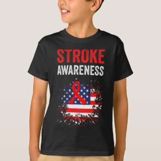 Stroke Awareness Survivor Funny Strong Warrior  T-Shirt