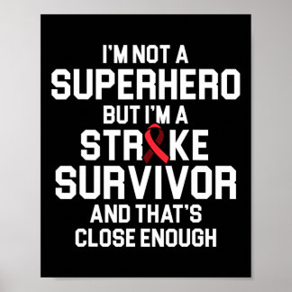 Stroke Awareness Survivor Hero Strong Warrior  Poster