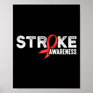 Stroke Awareness Survivor Medical Strong Warrior  Poster