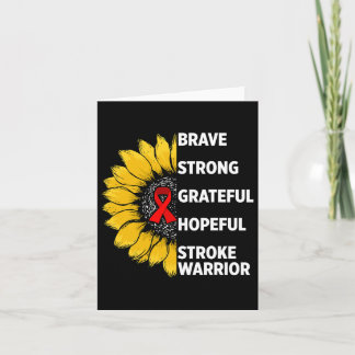 Stroke Awareness Survivor Pride Funny Strong Warri Card