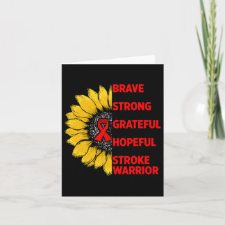 Stroke Awareness Survivor Pride Funny Strong Warri Card