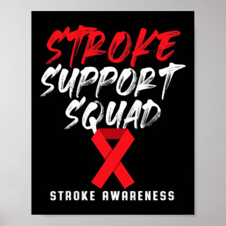 Stroke Awareness Survivor Squad Strong Warrior  Poster