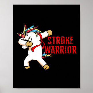 Stroke Awareness Survivor Therapist Strong Warrior Poster