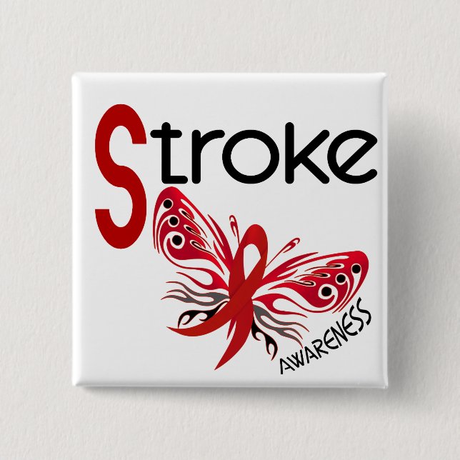 Stroke BUTTERFLY 3.1 Pinback Button (Front)