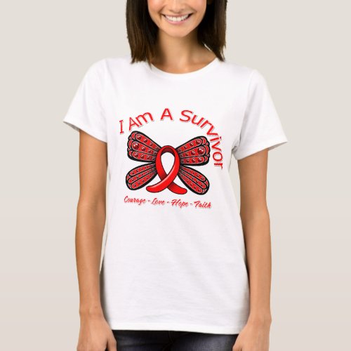 Stroke Butterfly I Am A Survivor T_Shirt