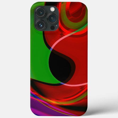 Stroke curve with slight overlap over red to green iPhone 13 pro max case