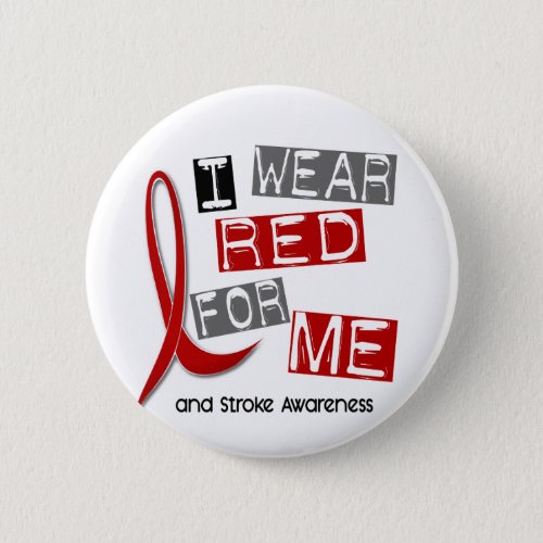 Stroke I WEAR RED FOR ME 37 Button
