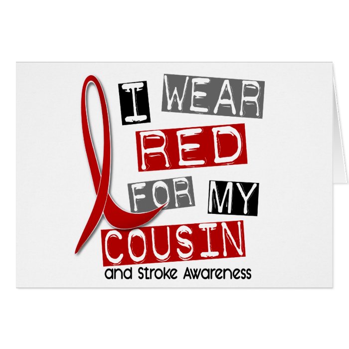 Stroke I WEAR RED FOR MY COUSIN 45 Cards