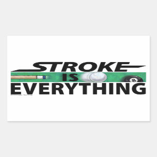 Stroke is Everything 8 Ball Rectangular Sticker