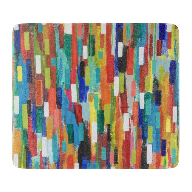 Stroke of Luck 6 x 7 Deco Glass Cutting Board (Front)
