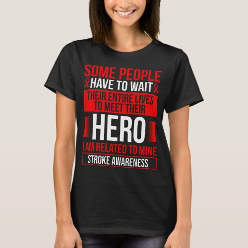 Stroke Ribbon Stroke Warrior Stroke Survivor T_Shirt