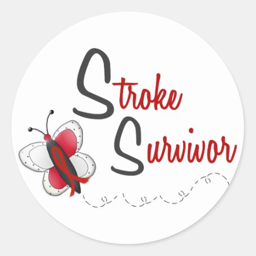 Stroke Survivor BUTTERFLY SERIES 2 Classic Round Sticker