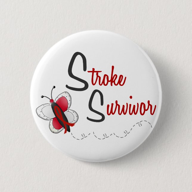 Stroke Survivor BUTTERFLY SERIES 2 Pinback Button (Front)