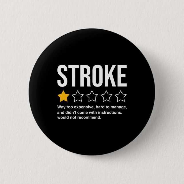 Stroke Survivor Heart Disease Warrior Fighter Card Button (Front)