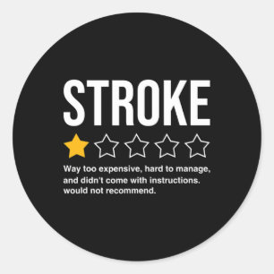 Stroke Survivor Heart Disease Warrior Fighter Card Classic Round Sticker