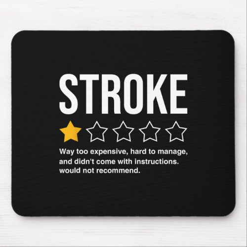 Stroke Survivor Heart Disease Warrior Fighter Card Mouse Pad