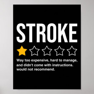Stroke Survivor Heart Disease Warrior Fighter Card Poster