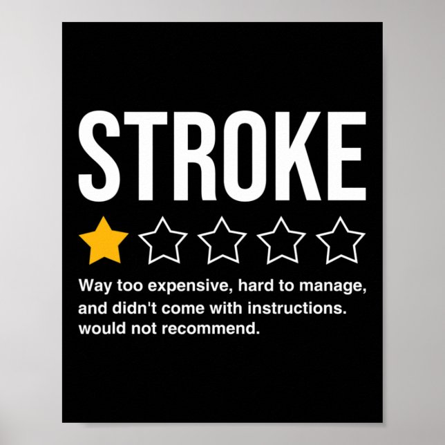 Stroke Survivor Heart Disease Warrior Fighter Card Poster (Front)