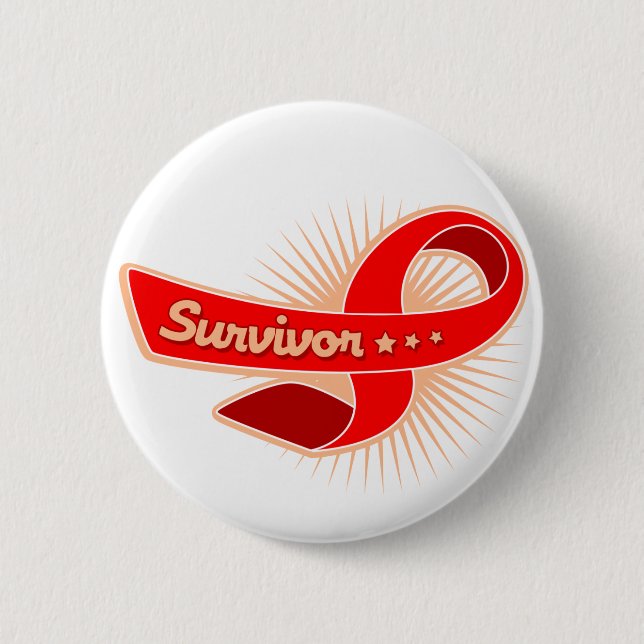Stroke Survivor Ribbon Button (Front)