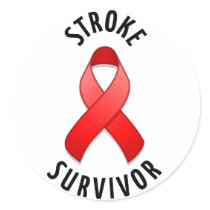Stroke Survivor Round Sticker