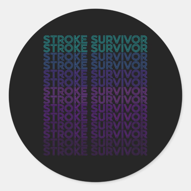 Stroke Survivor Stroke Awareness Classic Round Sticker (Front)