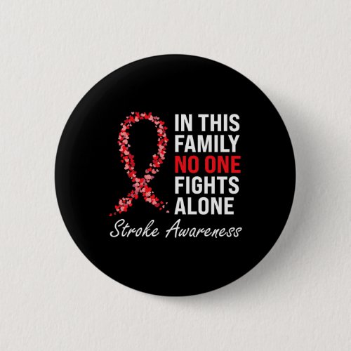 Stroke Survivor Stroke Awareness Red Ribbon 2  Button