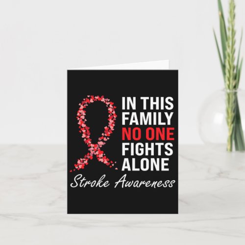 Stroke Survivor Stroke Awareness Red Ribbon 2  Card