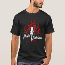 Stroke Survivor Stroke Warrior Awareness Ribbon T-Shirt