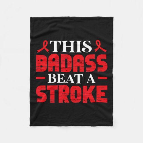 Stroke Survivor This Badass Beat A Stroke Awarenes Fleece Blanket