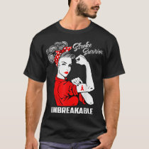 Stroke Survivor Unbreakable  Stroke Awareness Gift T-Shirt