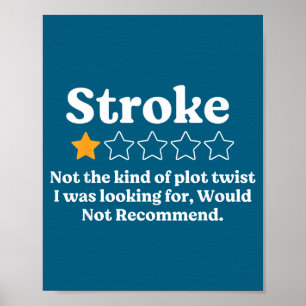 Stroke Survivor Would Not Recommend Graphic Art Poster