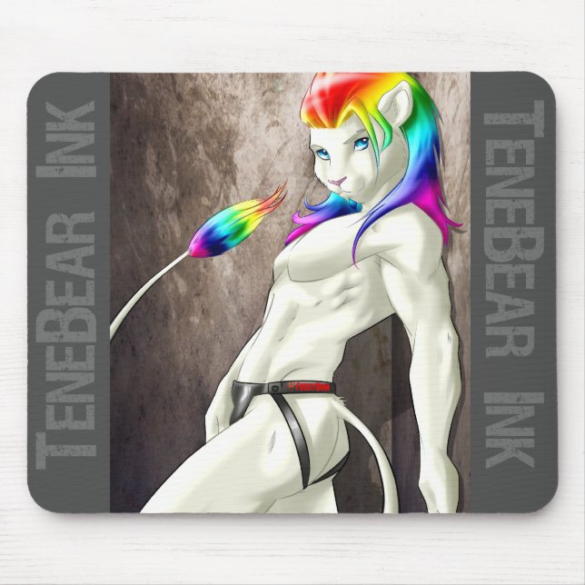 Stroke the Lion Mouse Pad (Front)