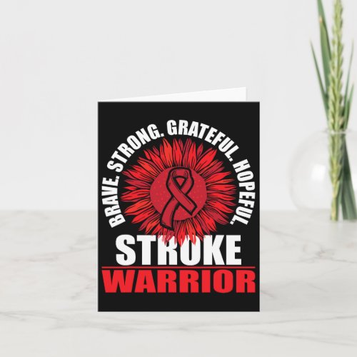 Stroke Warrior _ Stroke Survivor Red Awareness Rib Card