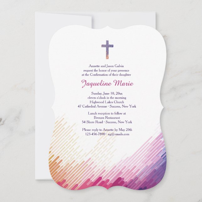 Strokes Confirmation Invitation (Front)