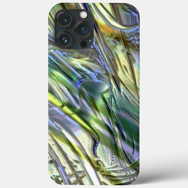 Strokes in bamboo style, soft pearly green yellow  Case-Mate iPhone case (Back)