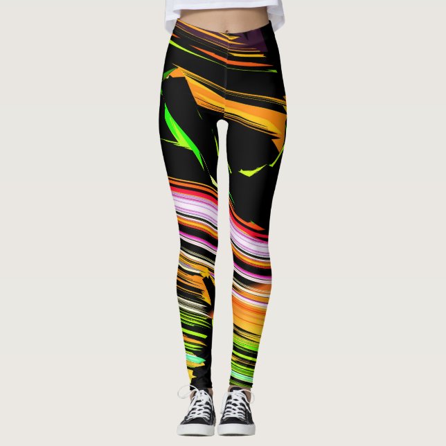 Strokes of lines leggings (Front)