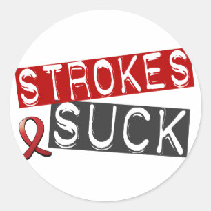 Strokes Suck Classic Round Sticker