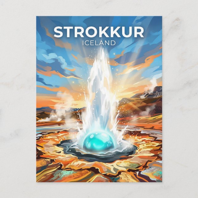 Strokkur Iceland Postcard (Front)