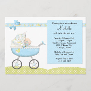 Stroller Baby Shower Invitation