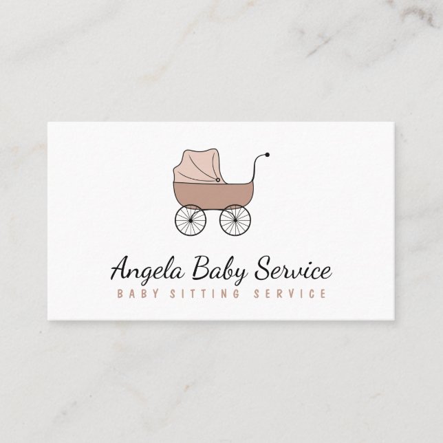 Stroller Baby sitter Daycare Nursery Business Card (Front)