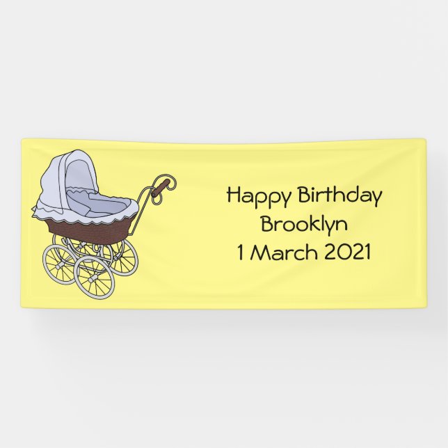 Stroller cartoon illustration banner (Horizontal)