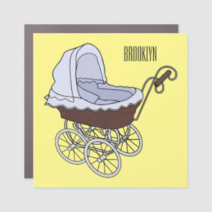 Stroller cartoon illustration  car magnet