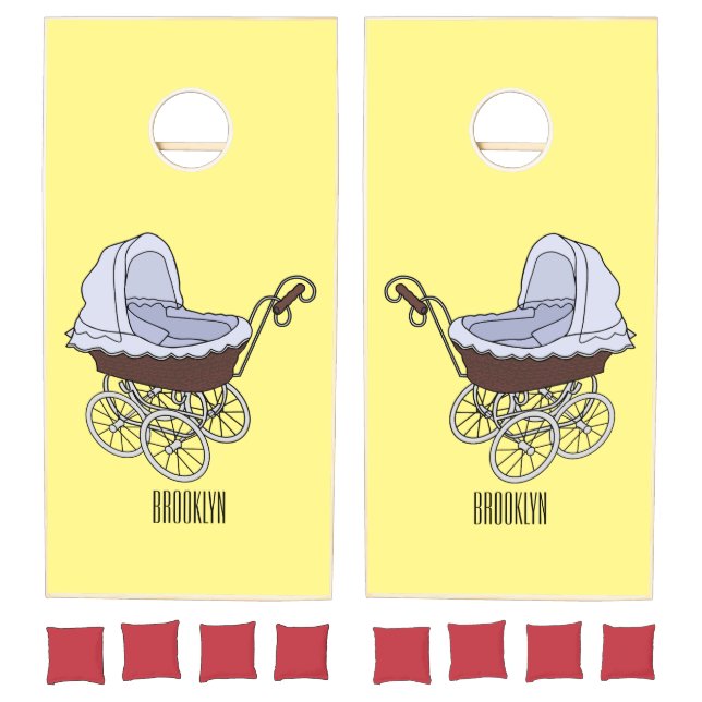 Stroller cartoon illustration  cornhole set (Set)