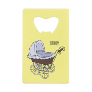 Stroller cartoon illustration  credit card bottle opener