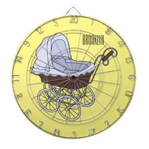 Stroller cartoon illustration dart board