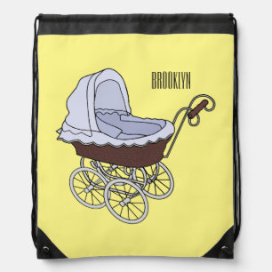 Stroller cartoon illustration drawstring bag