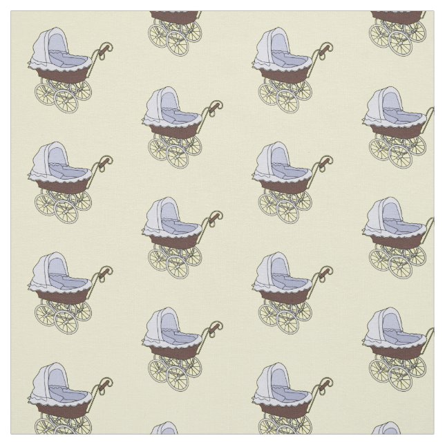 Stroller cartoon illustration fabric (Swatch)
