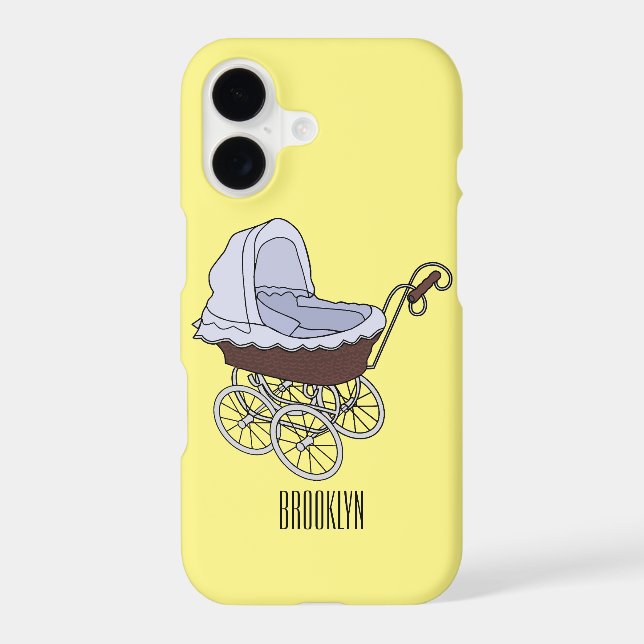 Stroller cartoon illustration  iphone case (Back)