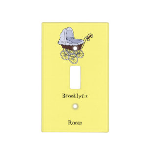 Stroller cartoon illustration light switch cover