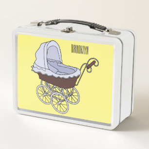 Stroller cartoon illustration  metal lunch box